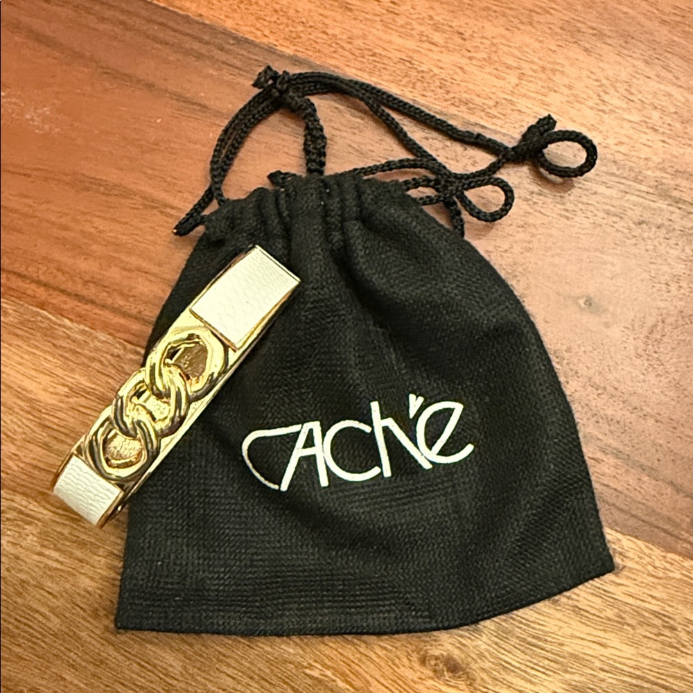 Cache Gold and White Hinge Bracelet